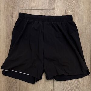 Lululemon black lined running short 5”